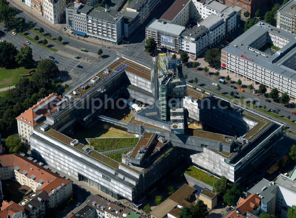 Aerial image Hannover - Building - complex of NORD / LB Norddeutsche Landesbank in the German city of Hannover in Lower Saxony