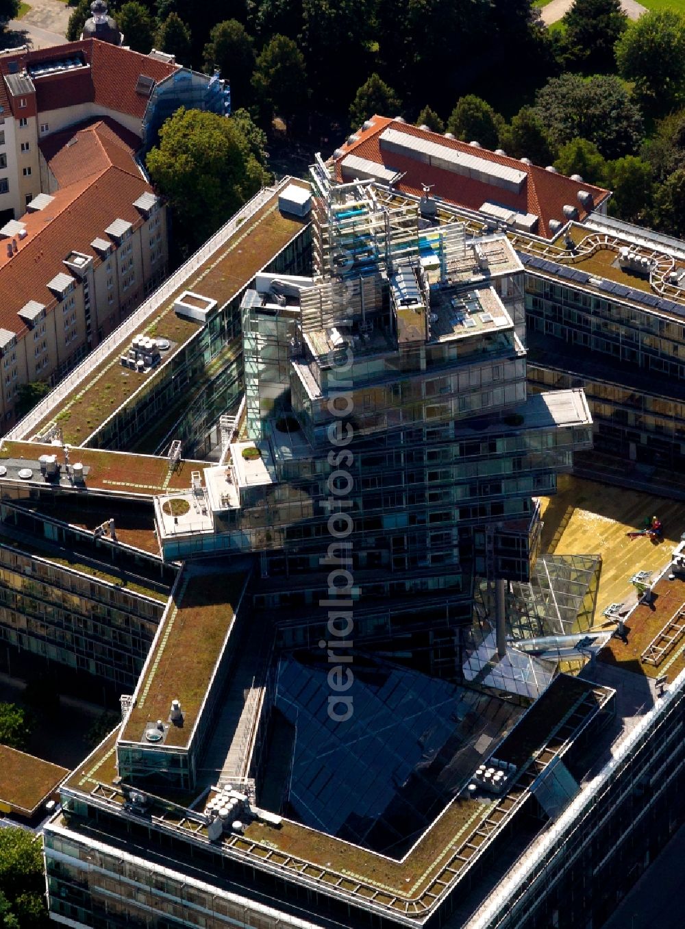 Hannover from above - Building - complex of NORD / LB Norddeutsche Landesbank in the German city of Hannover in Lower Saxony