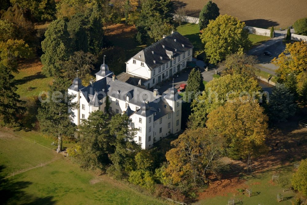 Anröchte - Mellrich from above - Buildings of the castle Eggeringhausen in Anroechte - Mellrich in North Rhine-Westphalia