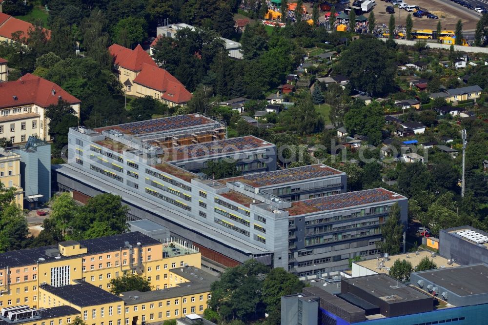 Dresden from above - Building - complex of the University Hospital Carl Gustav Carus in Dresden in Saxony