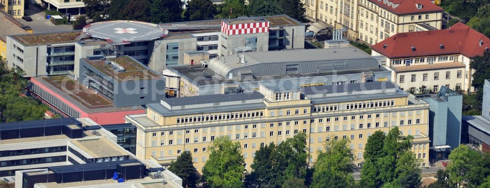 Aerial image Dresden - Building - complex of the University Hospital Carl Gustav Carus in Dresden in Saxony