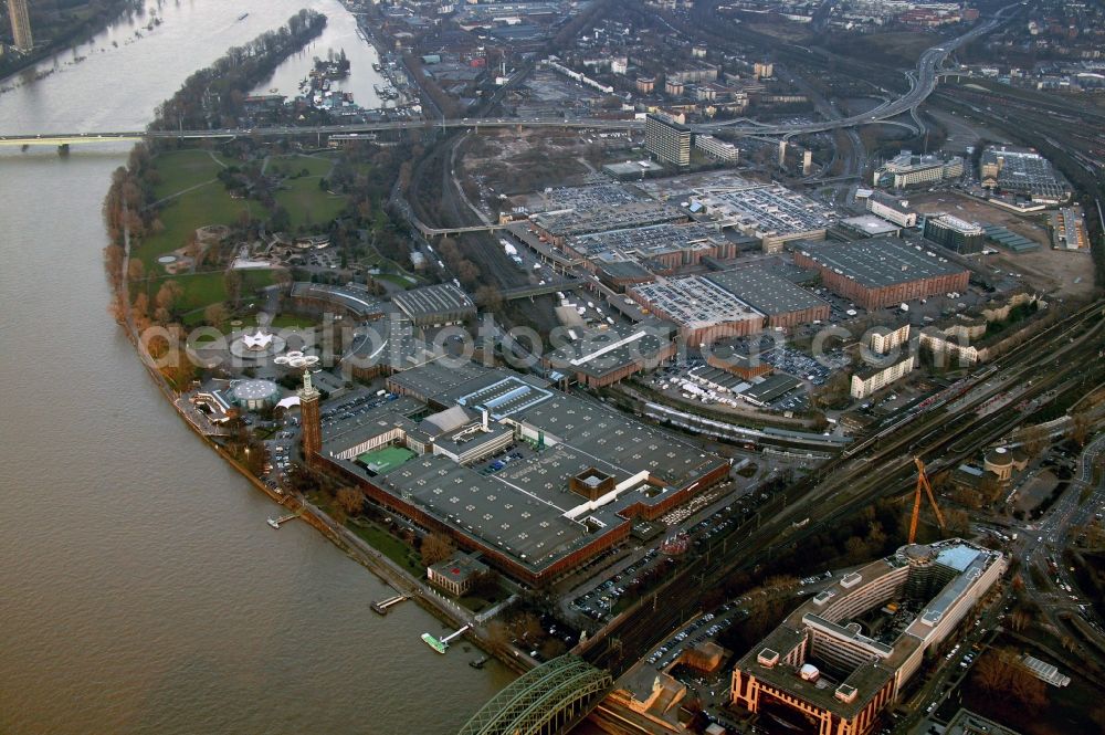 Aerial image Köln - Building - complex of the Cologne Trade Fair Cologne on the Rhine in Cologne in North Rhine-Westphalia