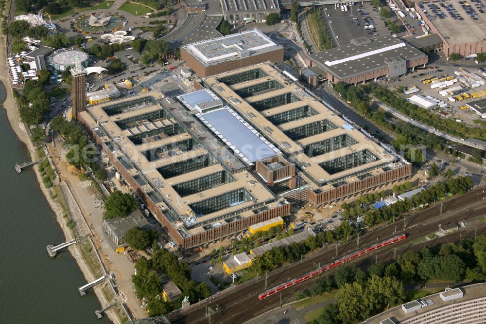 Aerial photograph Köln - Building - complex of the Cologne Trade Fair Cologne on the Rhine in Cologne in North Rhine-Westphalia