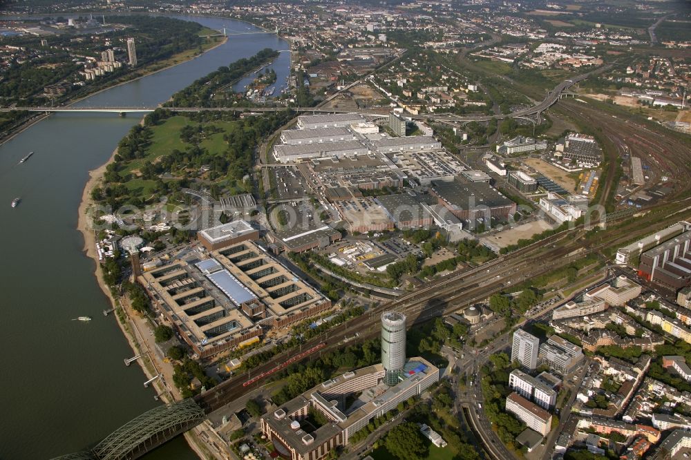 Köln from above - Building - complex of the Cologne Trade Fair Cologne on the Rhine in Cologne in North Rhine-Westphalia