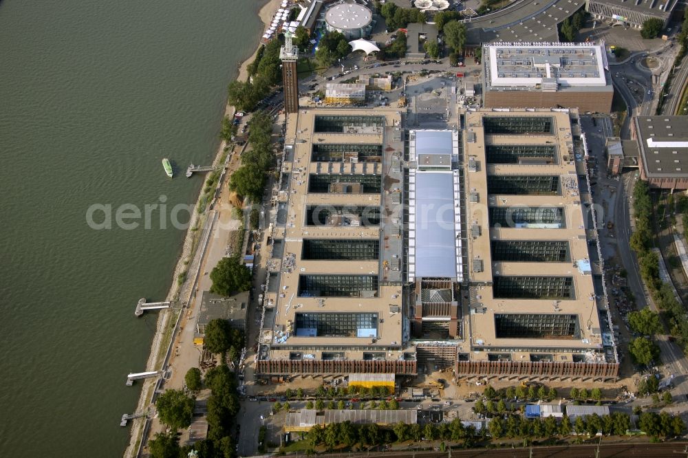 Köln from the bird's eye view: Building - complex of the Cologne Trade Fair Cologne on the Rhine in Cologne in North Rhine-Westphalia