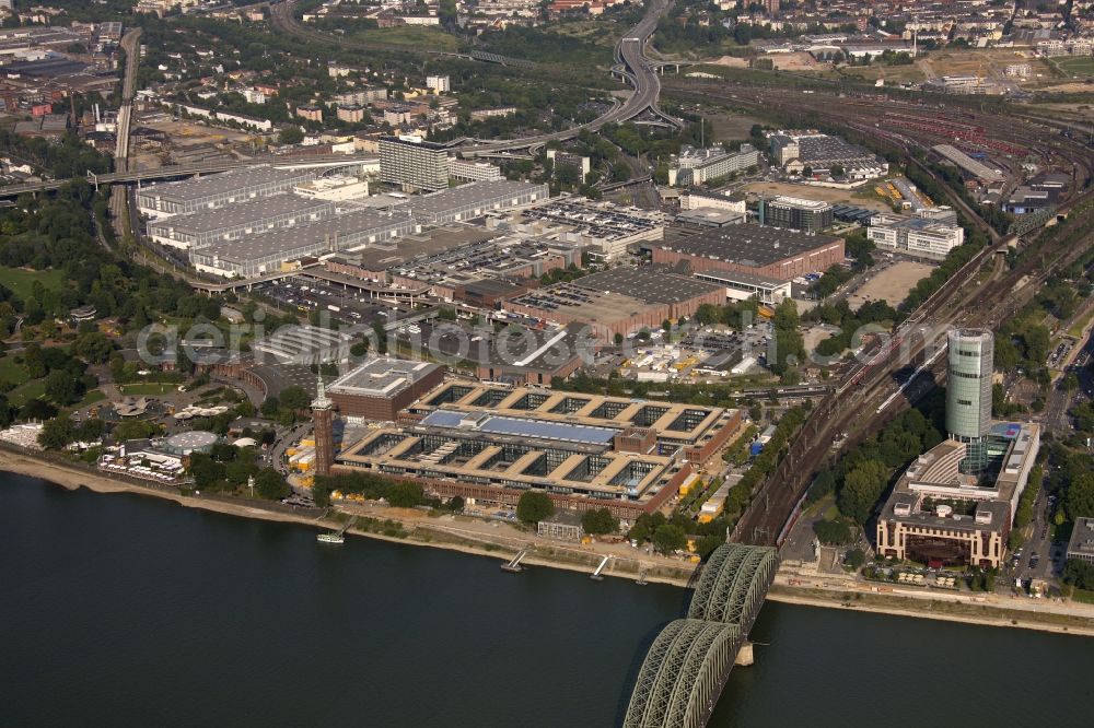 Aerial photograph Köln - Building - complex of the Cologne Trade Fair Cologne on the Rhine in Cologne in North Rhine-Westphalia