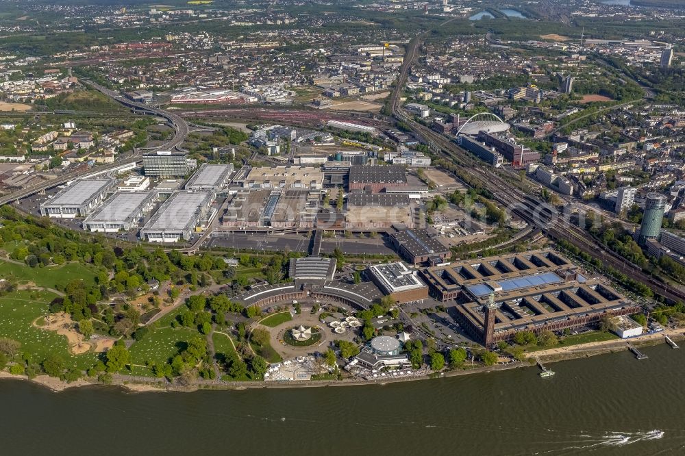 Aerial photograph Köln - Building - complex of the Cologne Trade Fair Cologne on the Rhine in Cologne in North Rhine-Westphalia