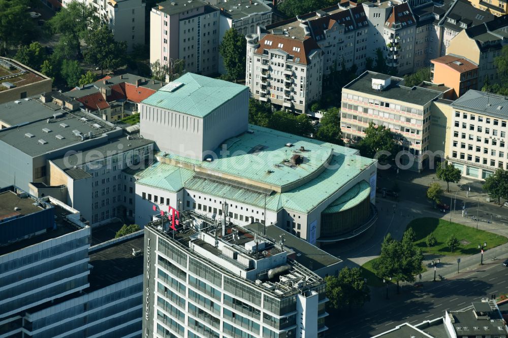 Aerial photograph Berlin - Building of the concert hall and theater playhouse on street Bismarckstrasse in the district Charlottenburg in Berlin, Germany