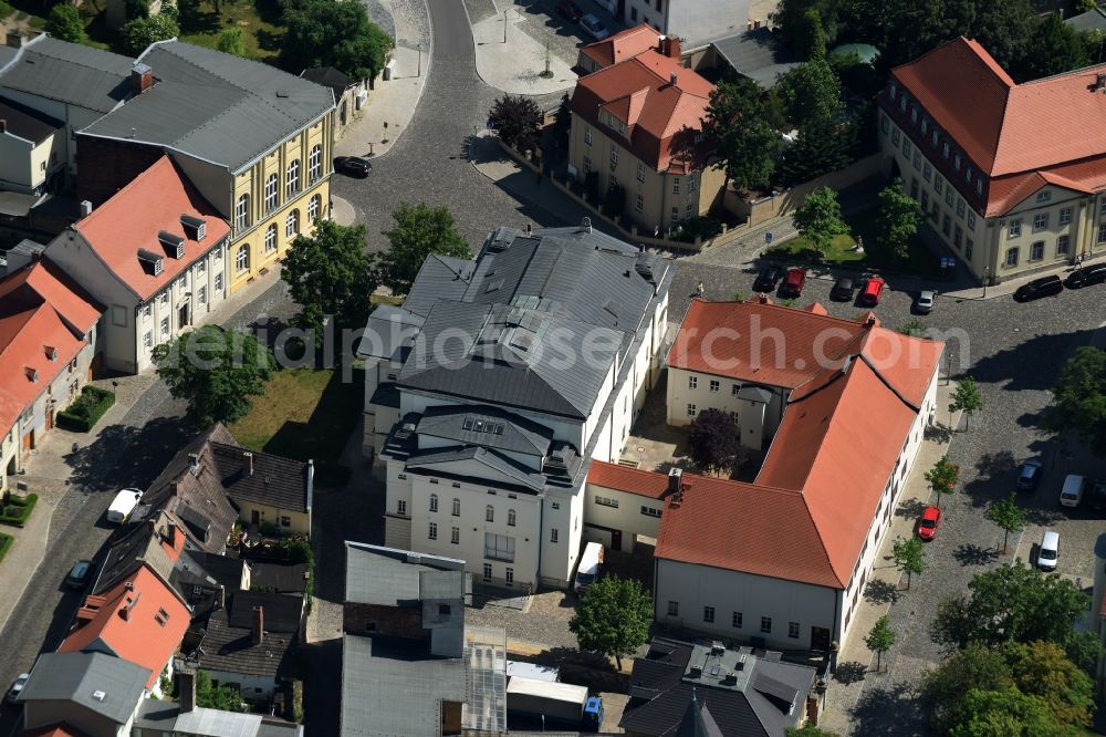 Bernburg (Saale) from the bird's eye view: Building of the concert hall and theater playhouse in Bernburg (Saale) in the state Saxony-Anhalt