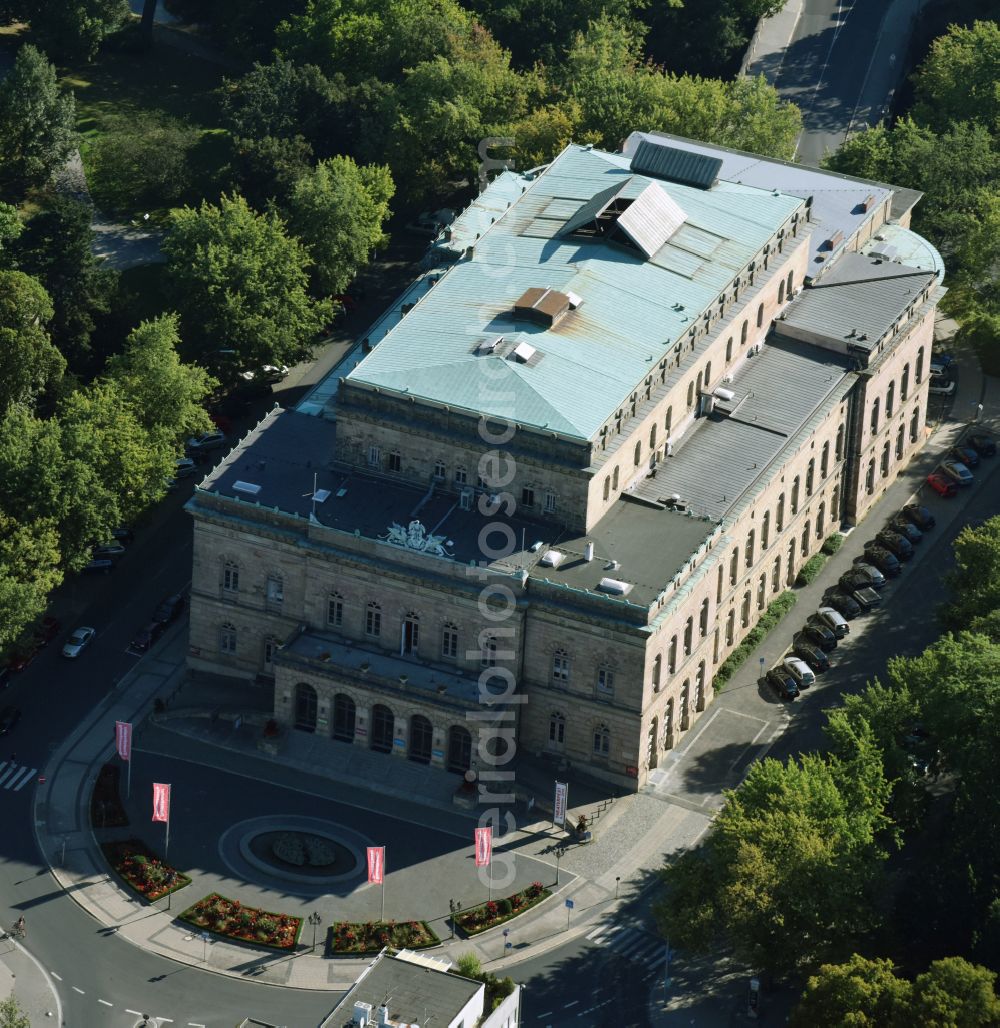 Braunschweig from above - Building of the concert hall and theater playhouse in Braunschweig in the state Lower Saxony