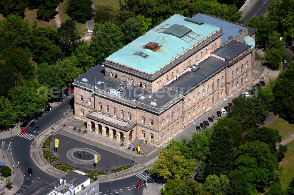 Braunschweig from above - Building of the concert hall and theater playhouse in Braunschweig in the state Lower Saxony