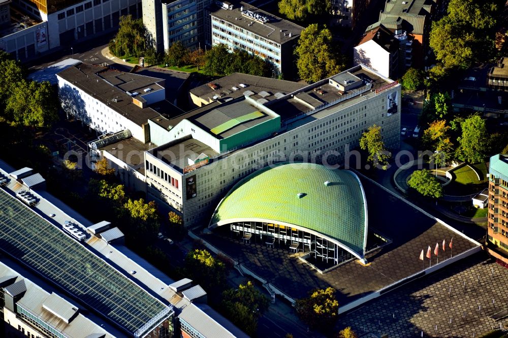 Dortmund from the bird's eye view: Building of the concert hall and theater playhouse in Dortmund in the state North Rhine-Westphalia