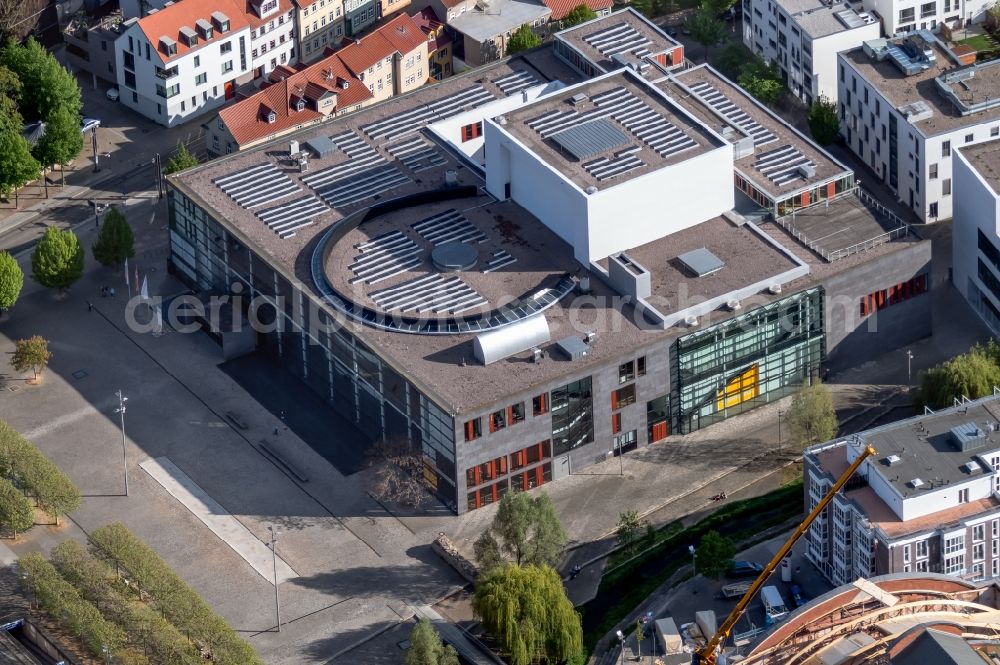 Aerial photograph Erfurt - Building of the concert hall and theater playhouse in Erfurt in the state Thuringia, Germany