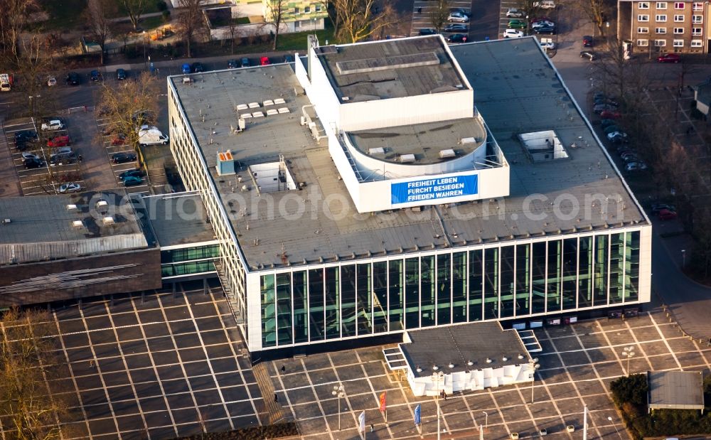 Aerial photograph Gelsenkirchen - Building of the concert hall and theater playhouse in Gelsenkirchen in the state North Rhine-Westphalia