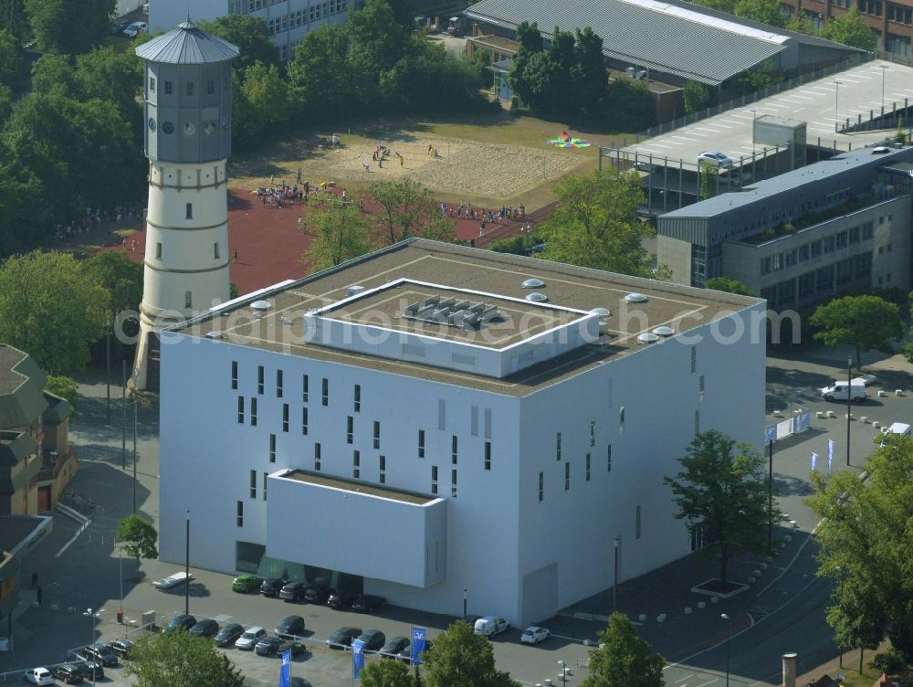 Gütersloh from above - Building of the concert hall and theater playhouse in Guetersloh in the state North Rhine-Westphalia