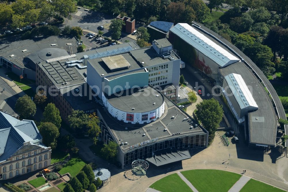 Aerial photograph Kassel - Building of the concert hall and theater playhouse in Kassel in the state Hesse