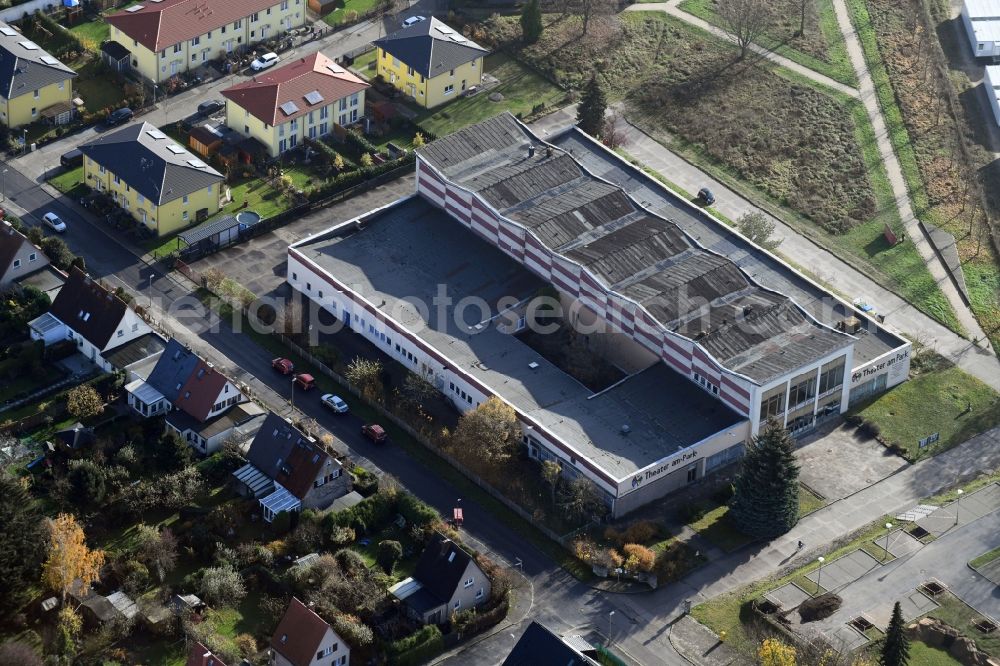 Berlin from above - Building of the concert hall and theater playhouse in the district Marzahn in Berlin, Germany