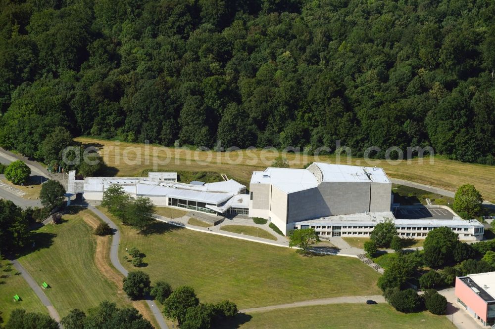 Wolfsburg from the bird's eye view: Building of the concert hall and theater playhouse in Wolfsburg in the state Lower Saxony, Germany