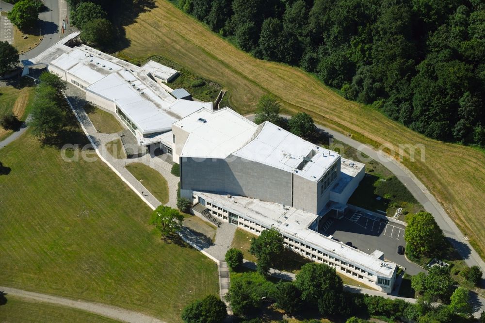 Wolfsburg from the bird's eye view: Building of the concert hall and theater playhouse in Wolfsburg in the state Lower Saxony, Germany