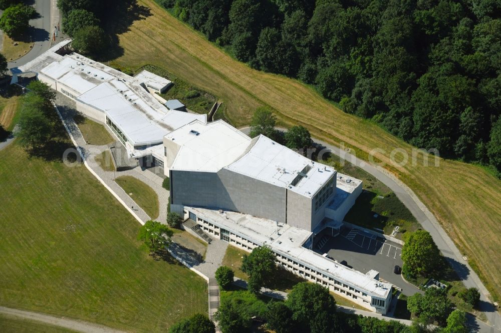 Aerial image Wolfsburg - Building of the concert hall and theater playhouse in Wolfsburg in the state Lower Saxony, Germany