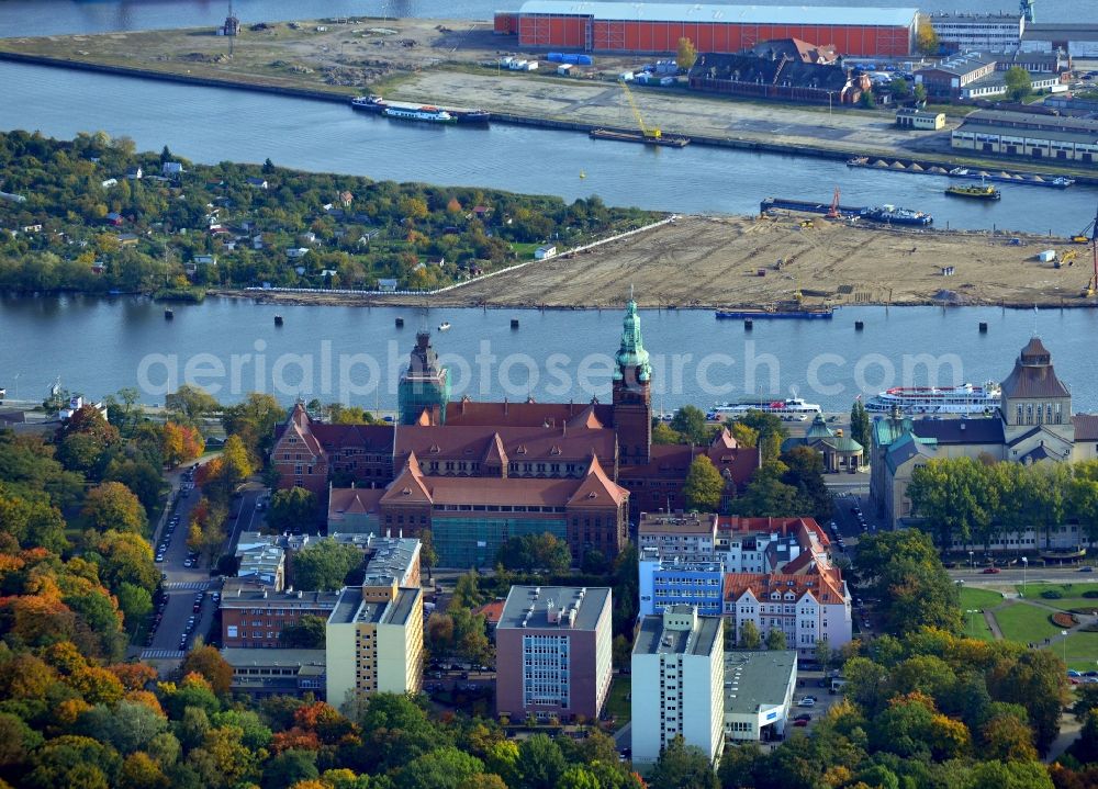 Aerial photograph Stettin - View of the building of the state government of Westpommern