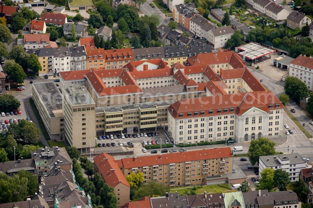 Aerial photograph Hagen - Building of the district court Hagen in Hagen in North Rhine-Westphalia. lg-hagen.nrw.de / ag-hagen.nrw.de