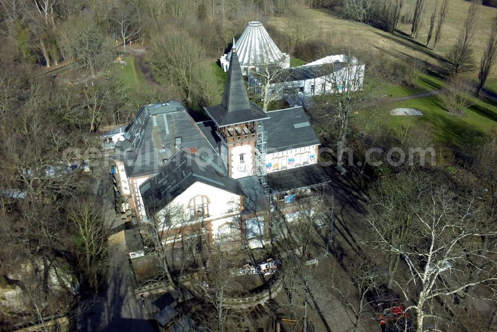 Halle / Saale from above - Building of vacant Pioneer House in Halle (Saale) in Saxony-Anhalt