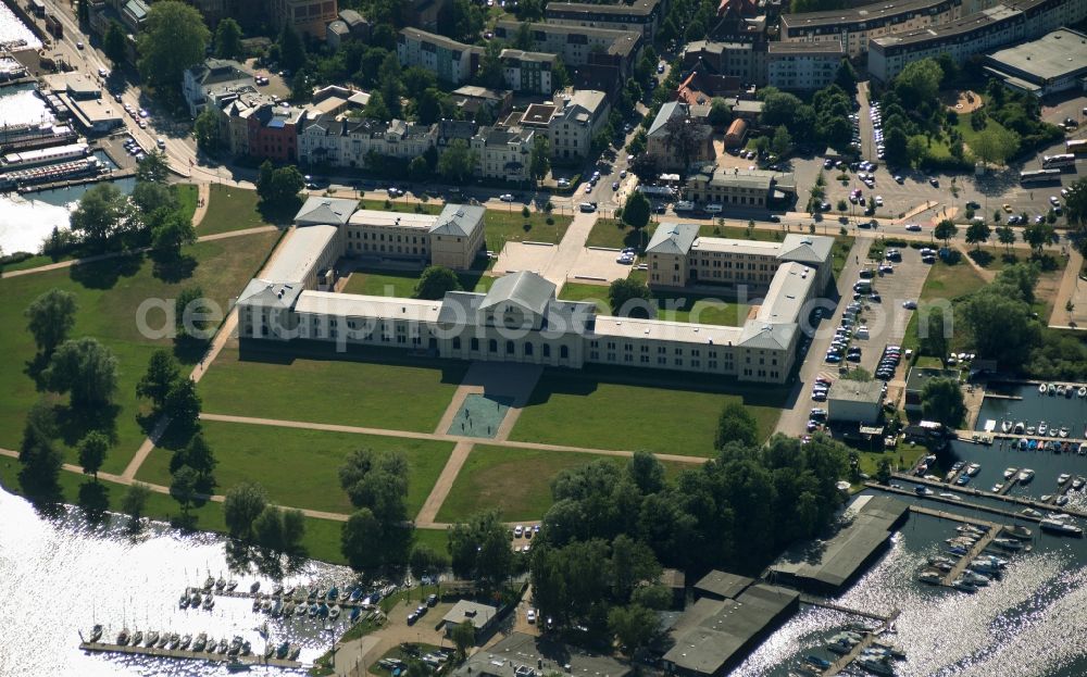 Aerial image Schwerin - Building of the stables in Schwerin in Mecklenburg - Western Pomerania