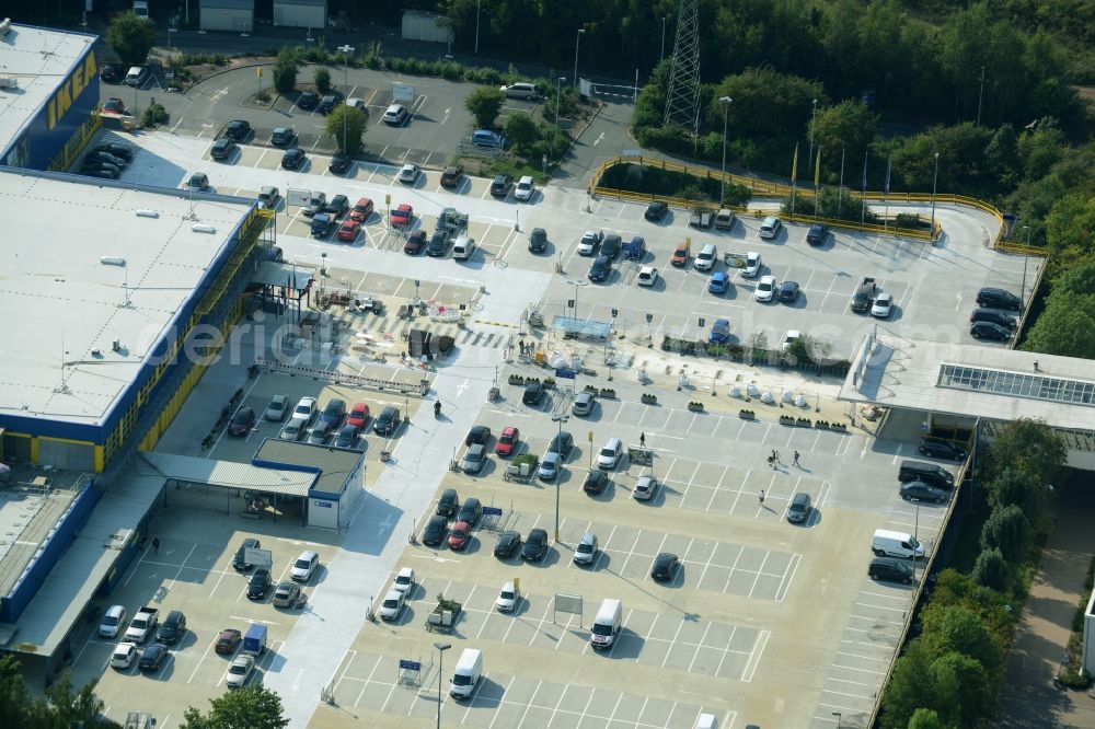 Aerial photograph Chemnitz - Building of the store - furniture market IKEA Einrichtungshaus im Neefepark in Chemnitz in the state Saxony