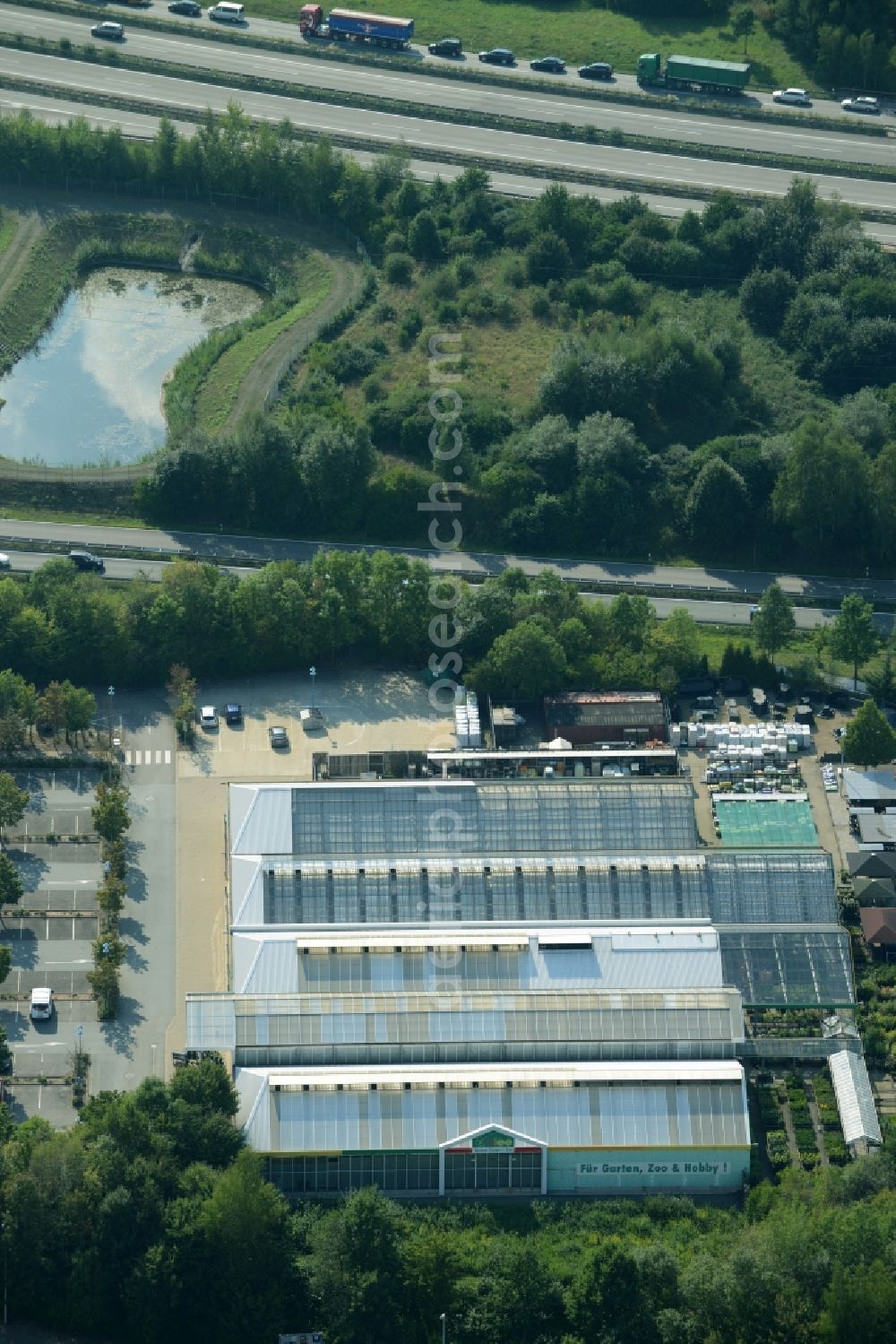 Aerial photograph Chemnitz - Building of the store - furniture market IKEA Einrichtungshaus im Neefepark in Chemnitz in the state Saxony