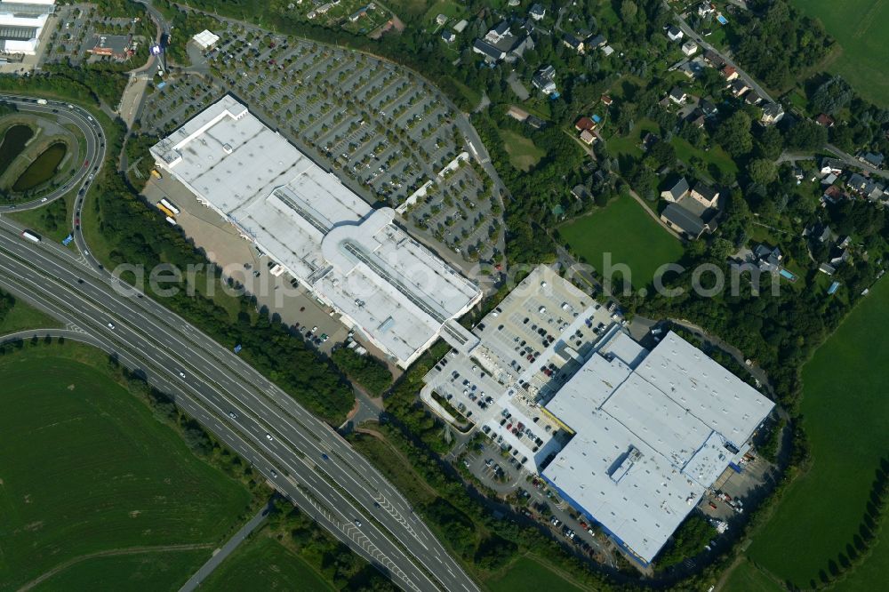 Aerial photograph Chemnitz - Building of the store - furniture market IKEA Einrichtungshaus im Neefepark in Chemnitz in the state Saxony