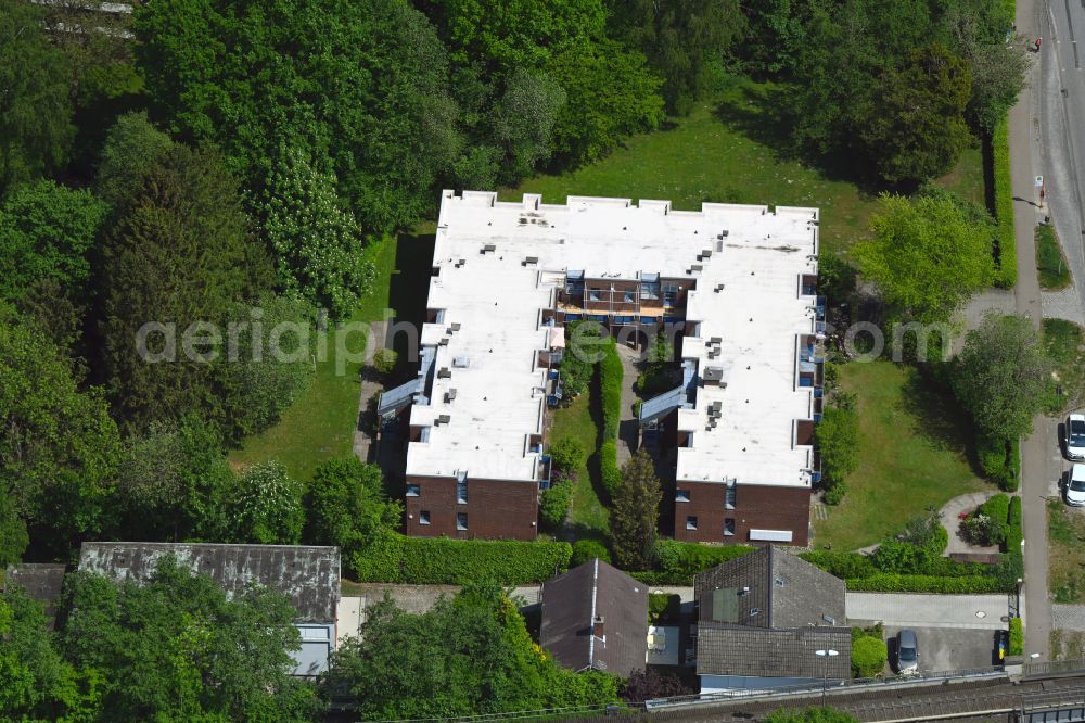 Aerial image Ammersbek - Building of a multi-family residential building on Hamburger Strasse in the district Lottbek in Ammersbek in the state Schleswig-Holstein, Germany