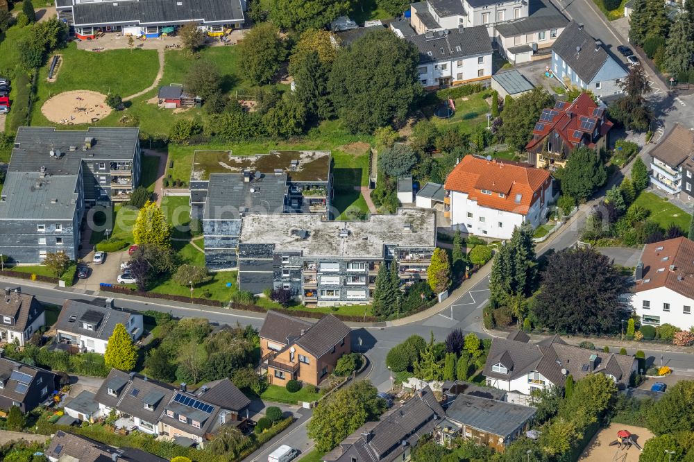 Aerial photograph Rüggeberg - Building of a multi-family residential building on street Severinghauser Strasse in Rueggeberg in the state North Rhine-Westphalia, Germany