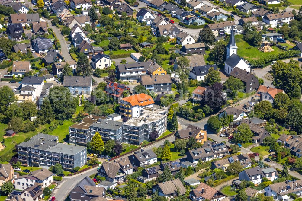 Aerial photograph Rüggeberg - Building of a multi-family residential building on street Severinghauser Strasse in Rueggeberg in the state North Rhine-Westphalia, Germany