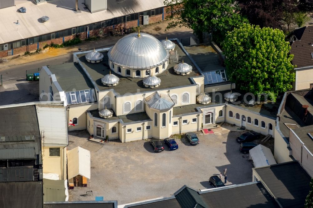 Aerial photograph Hagen - Building of the mosque in Hagen in the state North Rhine-Westphalia