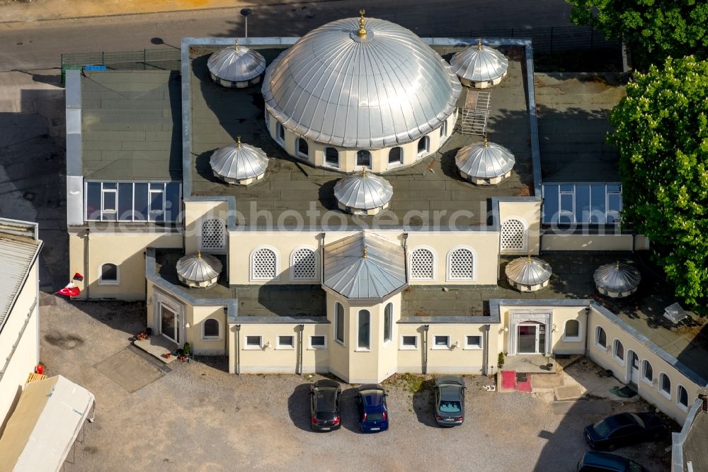 Hagen from above - Building of the mosque in Hagen in the state North Rhine-Westphalia