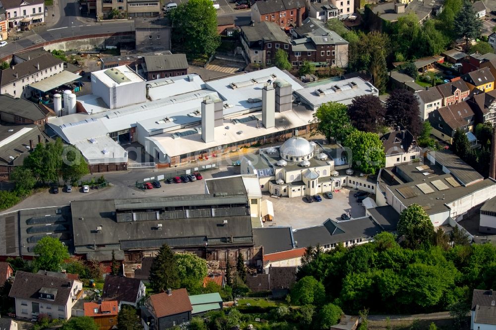 Aerial photograph Hagen - Building of the mosque in Hagen in the state North Rhine-Westphalia