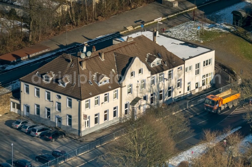 Aerial photograph Heiligenhaus - Building of the mosque of the Turkish-Islamic union of the institution for religion inc. to the Westphalians street in Heiligenhaus in the federal state North Rhine-Westphalia