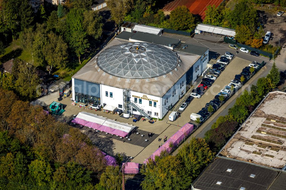 Essen from the bird's eye view: Building of the mosque Merkez- Moschee In of Hagenbeck in Essen in the state North Rhine-Westphalia, Germany