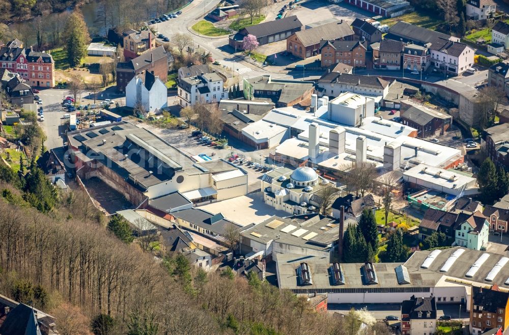 Aerial photograph Hagen - Building of the mosque in the district Hohenlimburg in Hagen in the state North Rhine-Westphalia