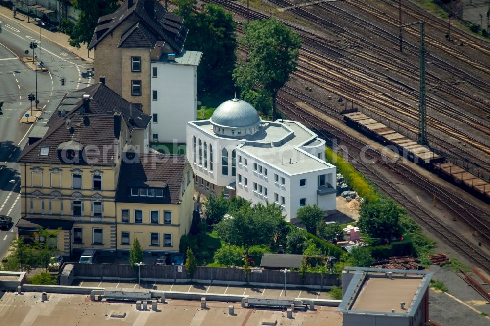 Witten from above - Building of the mosque in Witten in the state North Rhine-Westphalia