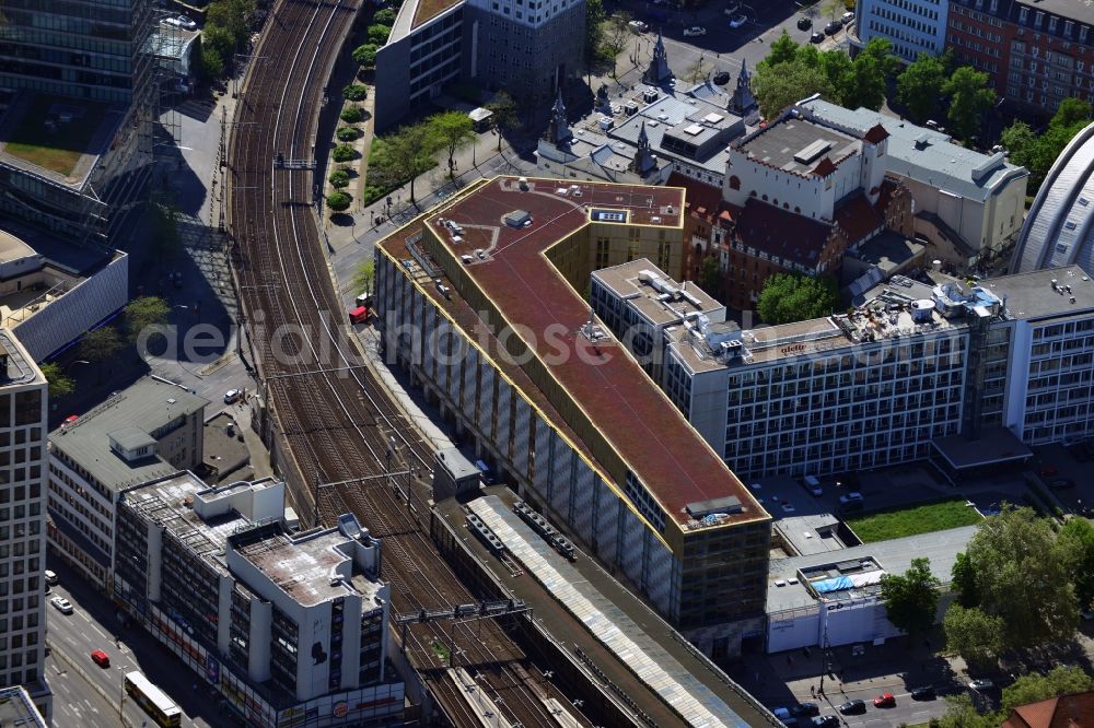 Aerial photograph Berlin - View Building of the Motel One Berlin Kurfuerstendamm at the Kant Strasse in Berlin Charlottenburg