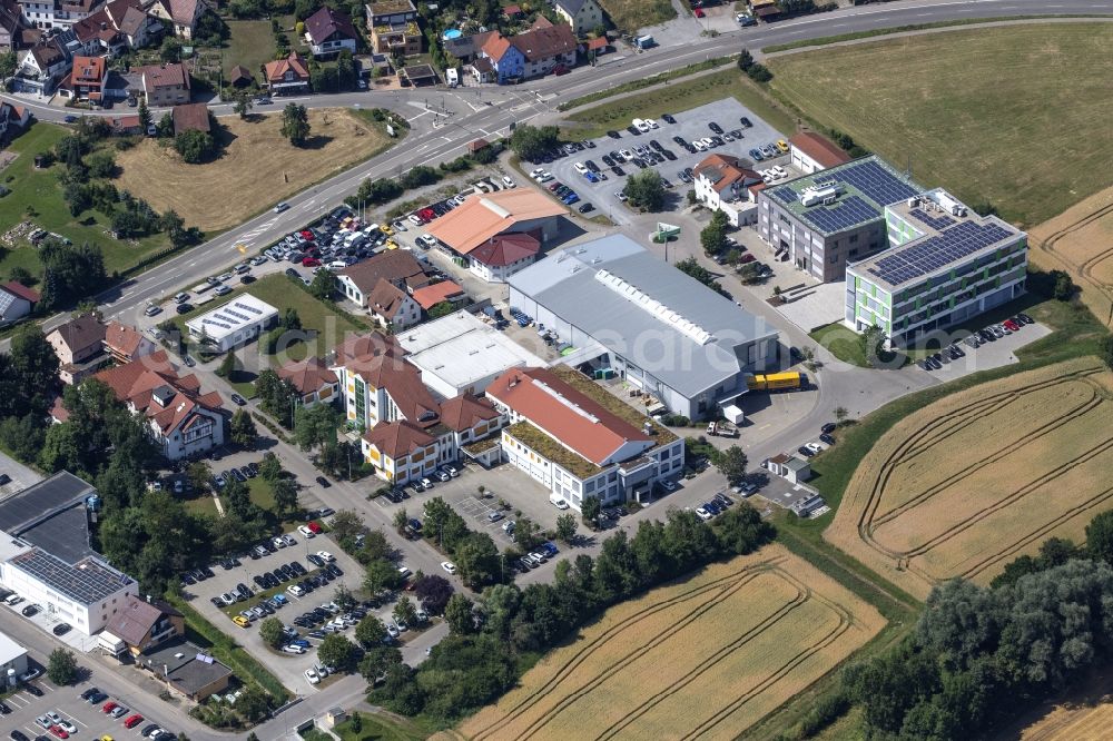 Aerial image Oppenweiler - Building complex of the company Murrelektronik GmbH in Oppenweiler in the state Baden-Wurttemberg, Germany