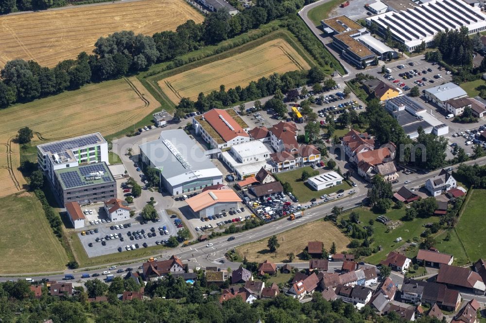 Aerial photograph Oppenweiler - Building complex of the company Murrelektronik GmbH in Oppenweiler in the state Baden-Wurttemberg, Germany