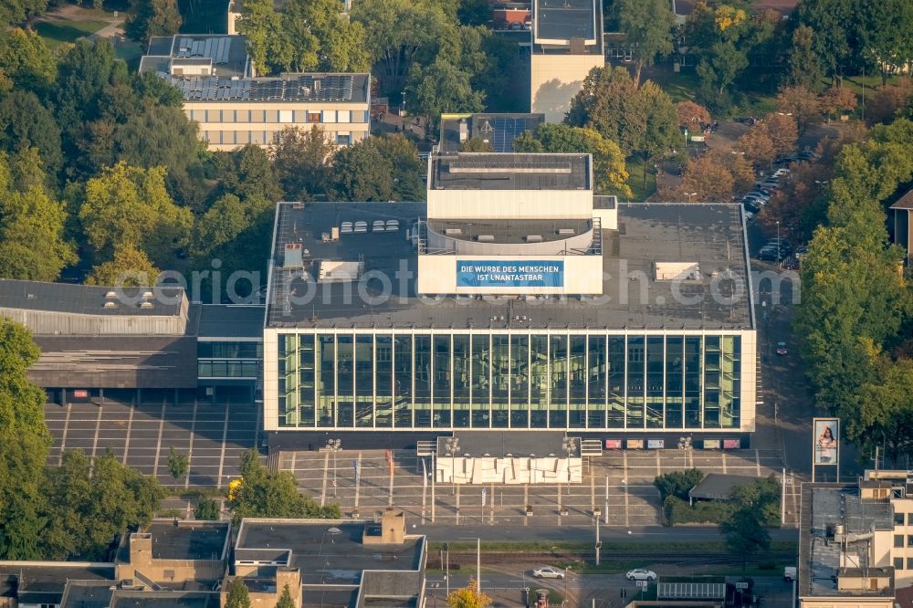 Aerial image Gelsenkirchen - Building of the concert hall and theater playhouse Musiktheater im Revier Gelsenkirchen in Gelsenkirchen in the state North Rhine-Westphalia, Germany