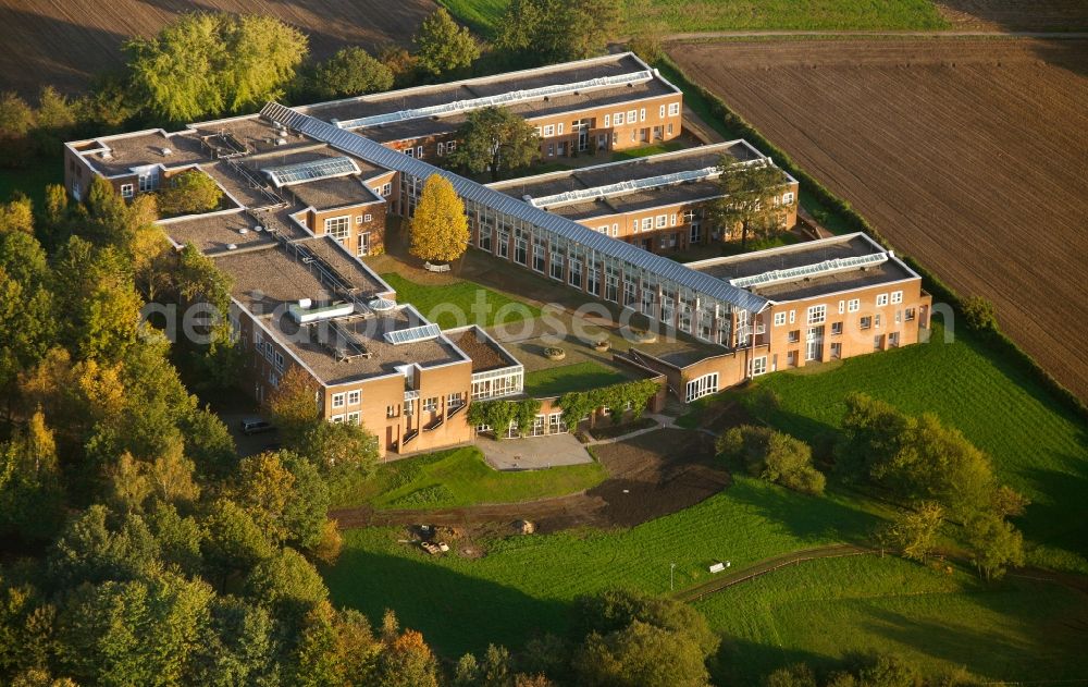 Aerial photograph Recklinghausen - Building of the new building of the Justice Academy of North Rhine-Westphalia in Recklinghausen in North Rhine-Westphalia