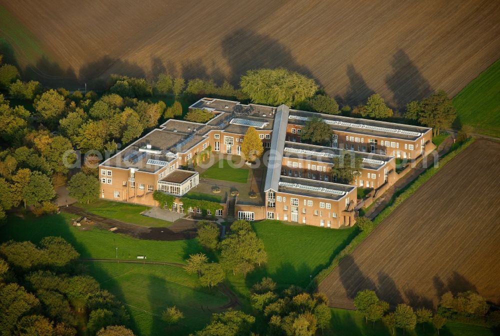 Recklinghausen from the bird's eye view: Building of the new building of the Justice Academy of North Rhine-Westphalia in Recklinghausen in North Rhine-Westphalia