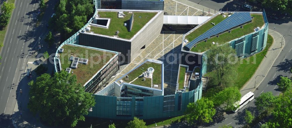 Aerial image Berlin - The building complex houses the ambassies of Denmark, Norway, Sweden, Iceland, and Finland