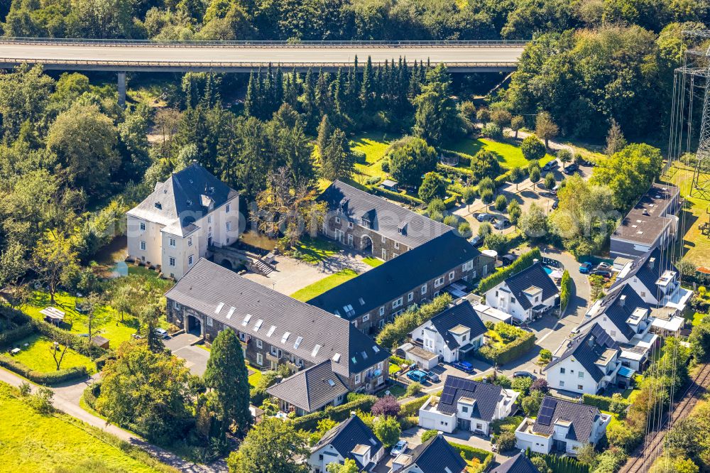 Aerial photograph Gevelsberg - Buildings and parks at the mansion Gut Rockholz at the Rocholzallee in Gevelsberg in the state North Rhine-Westphalia