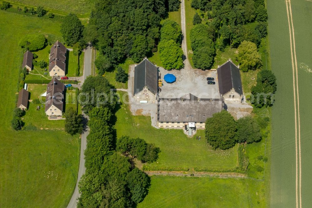 Aerial image Brilon - Buildings and parks at the mansion of the farmhouse in Brilon in the state North Rhine-Westphalia, Germany